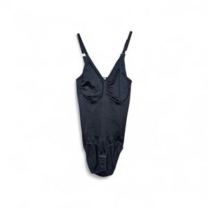 Black One Piece Shapewear Open Crotch Design